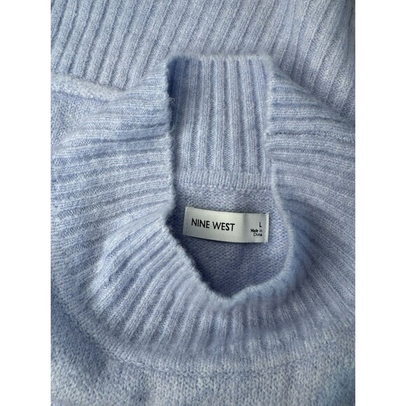 Nine West Pullover Sweater Size Large Lavender Knit Women's Mock Neck NWT - Picture 5 of 7